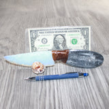 Orthoceras Fossil Handle Opalite Blade Ornamental Knife #0764     Mountain Man Knife
