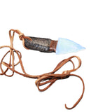 Goat Horn Handle  Opalite Blade Knife Necklace  #6764  Mountain Man Necklace