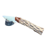 Cholla Cactus Wood Handle Opalite Blade Ornamental Knife #0764     Mountain Man Knife