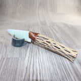 Cholla Cactus Wood Handle Opalite Blade Ornamental Knife #0764     Mountain Man Knife