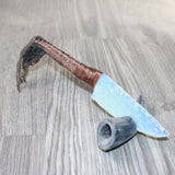 Turkey Foot Handle Opalite Blade Ornamental Knife #1864     Mountain Man Knife