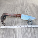 Turkey Foot Handle Opalite Blade Ornamental Knife #1864     Mountain Man Knife