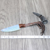 Turkey Foot Handle Opalite Blade Ornamental Knife #1864     Mountain Man Knife