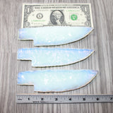3 Opalite Ornamental Knife Blades  #3864    Mountain Man Knife