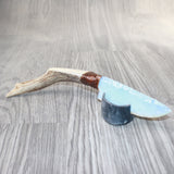 Mule Deer Antler Handle Opalite Blade Ornamental Knife #2864     Mountain Man Knife