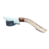 Elk Antler Handle Opalite Blade Ornamental Knife #2926     Mountain Man Knife