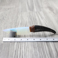 Goat Horn Handle Opalite Blade Ornamental Knife #2156     Mountain Man Knife