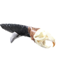 Muskrat Skull Handle Obsidian Blade Ornamental Knife #3256  Mountain Man Knife