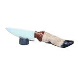 Deer Foot Handle Opalite Blade Ornamental Knife #1165     Mountain Man Knife
