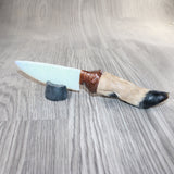 Deer Foot Handle Opalite Blade Ornamental Knife #1165     Mountain Man Knife