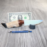 Deer Foot Handle Opalite Blade Ornamental Knife #1165     Mountain Man Knife