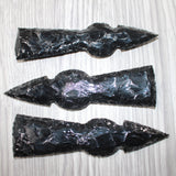 3 Obsidian Ornamental Tomahawk Heads  #0165    Axe Hatchet Ax