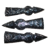 3 Obsidian Ornamental Tomahawk Heads  #0165    Axe Hatchet Ax
