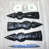 3 Obsidian Ornamental Tomahawk Heads  #0165    Axe Hatchet Ax