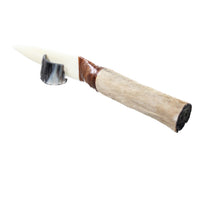 Hair-on Deer Bone Handle Bone Blade Ornamental Knife #4347 Mountain Man Knife