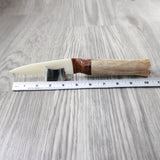 Hair-on Deer Bone Handle Bone Blade Ornamental Knife #4347 Mountain Man Knife