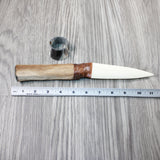 Hair-on Deer Bone Handle Bone Blade Ornamental Knife #4347 Mountain Man Knife