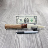 Hair-on Deer Bone Handle Bone Blade Ornamental Knife #4347 Mountain Man Knife