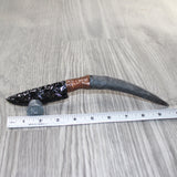 Impala Horn Handle Obsidian Blade Ornamental Knife #0265  Mountain Man Knife