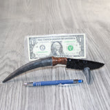 Impala Horn Handle Obsidian Blade Ornamental Knife #0265  Mountain Man Knife