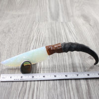 Springbok Horn Handle Opalite Blade Ornamental Knife #1456     Mountain Man Knife