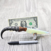 Springbok Horn Handle Opalite Blade Ornamental Knife #1456     Mountain Man Knife
