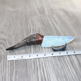 Goat Horn Handle Opalite Blade Ornamental Knife #0265     Mountain Man Knife