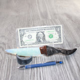 Goat Horn Handle Opalite Blade Ornamental Knife #0265     Mountain Man Knife