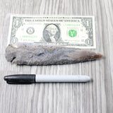 1 Stone Ornamental Spearhead  #0556     Agate Jasper Arrowheads