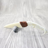 Coyote Jaw Handle Bone Blade Ornamental Knife #1656    Mountain Man Knife