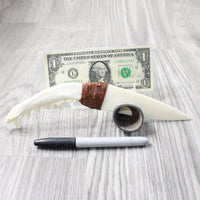 Coyote Jaw Handle Bone Blade Ornamental Knife #1656    Mountain Man Knife