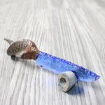 Goat Horn Handle Glass Blade Ornamental Knife #2656    Mountain Man Knife