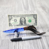 Goat Horn Handle Glass Blade Ornamental Knife #2656    Mountain Man Knife