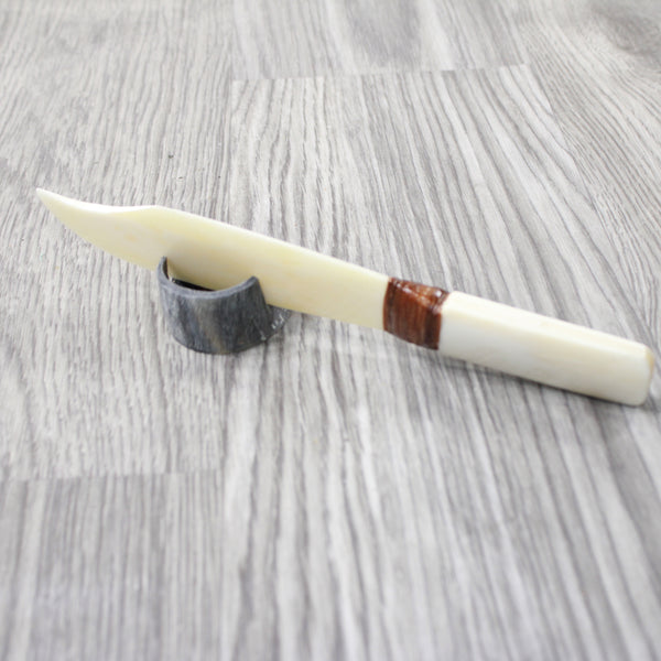 Bone Handle Bone Blade Ornamental Knife #4656    Mountain Man Knife