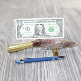 50 Cal Shell Casing Handle Stone Blade Ornamental Knife #0765    Mountain Man Knife