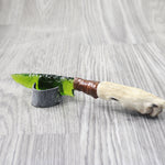 Coyote Foot Handle Glass Blade Ornamental Knife #1856    Mountain Man Knife