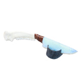 Deer Jaw Handle Opalite Blade Ornamental Knife #2465     Mountain Man Knife