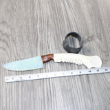Deer Jaw Handle Opalite Blade Ornamental Knife #2465     Mountain Man Knife