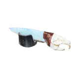 Muskrat Skull Handle Opalite Blade Ornamental Knife #2465     Mountain Man Knife