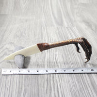 Turkey Foot Handle Bone Blade Ornamental Knife #1856    Mountain Man Knife