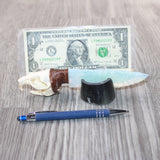 Muskrat Skull Handle Opalite Blade Ornamental Knife #2465     Mountain Man Knife