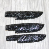 3 Obsidian Ornamental Knife Blades  #865    Mountain Man Knife