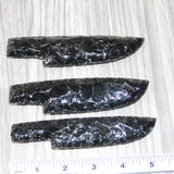 3 Obsidian Ornamental Knife Blades  #865    Mountain Man Knife