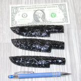 3 Obsidian Ornamental Knife Blades  #865    Mountain Man Knife