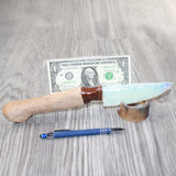 Hair-on Deer Bone Handle Opalite Blade Ornamental Knife #2965     Mountain Man Knife