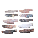10 Stone Ornamental Knife Blades  #165     Mountain Man Knife