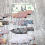 10 Stone Ornamental Knife Blades  #165     Mountain Man Knife