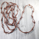 5 Leather Barbed Wire Necklaces Antique Brown Colored   #5147 z