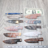 10 Stone Ornamental Knife Blades  #165     Mountain Man Knife