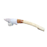 Reindeer Antler Handle Stone Blade Ornamental Knife #014d65    Mountain Man Knife